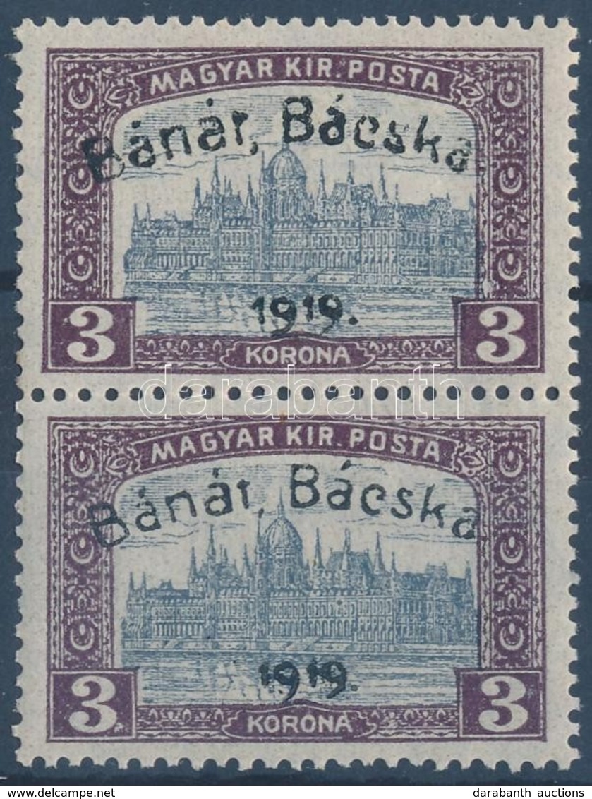 ** Bánát-Bácska 1919 Parlament 3K Pár Garancia Nélkül (**40.000) - Autres & Non Classés