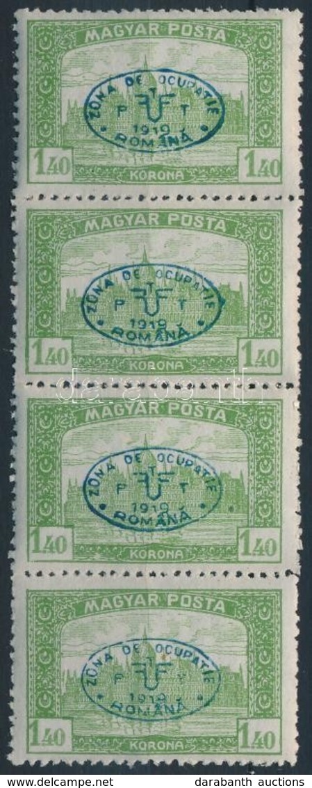 ** Debrecen I. 1919 Magyar Posta 1,40f Négyescsík Garancia Nélkül (200.000) - Autres & Non Classés