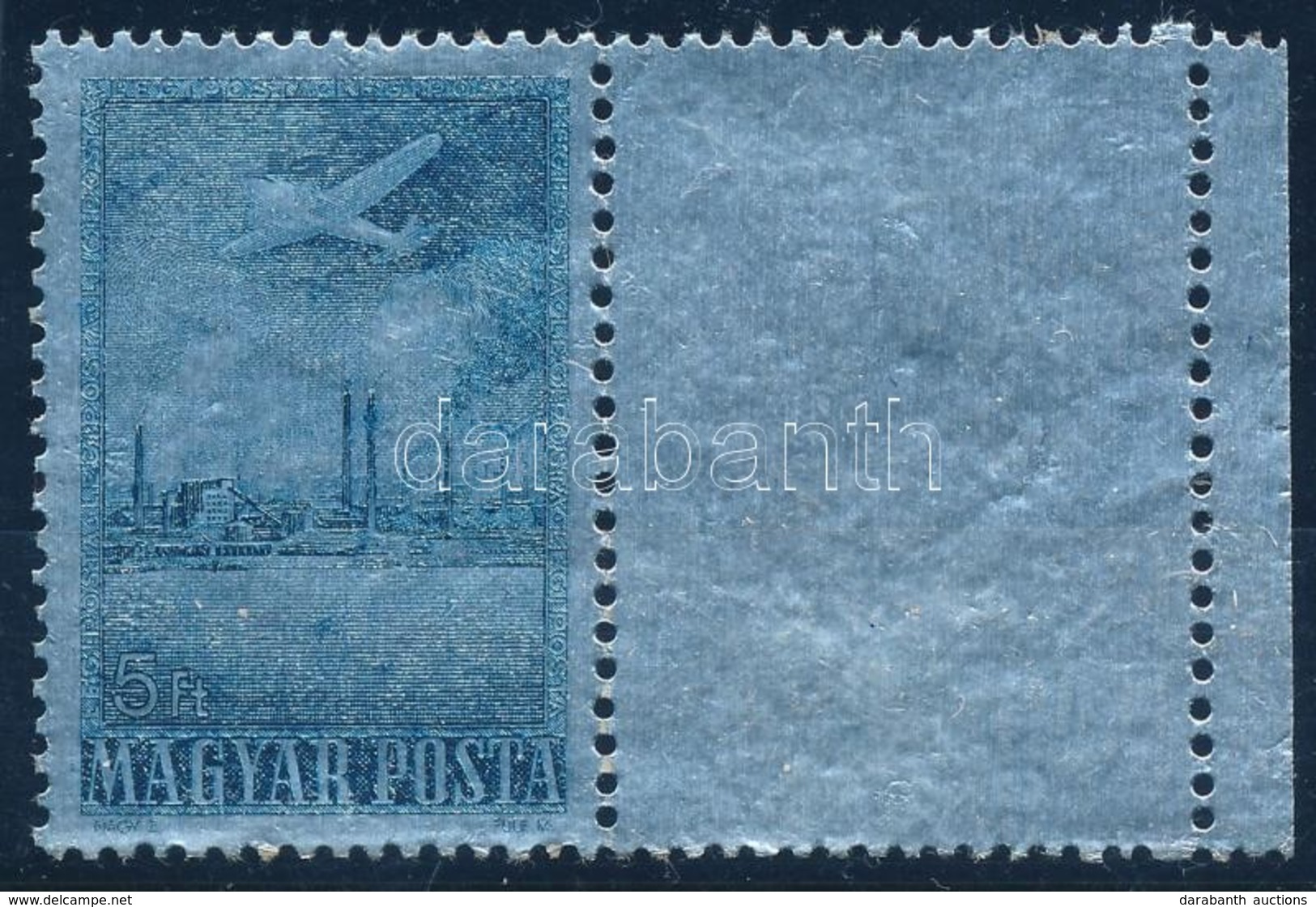 ** 1955 Alumínium Bélyeg Jobb Oldali üres Mezővel / Mi 1449 With Blank Field On The Right Side (folt A Gumin / Spot On T - Autres & Non Classés