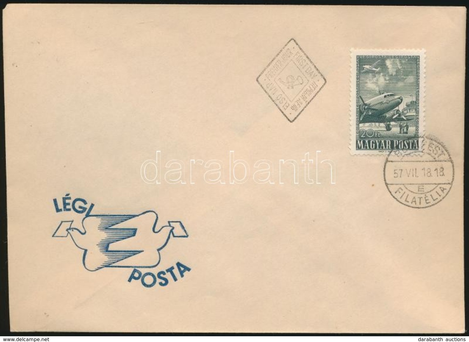 1957 Légiposta 20Ft FDC - Other & Unclassified