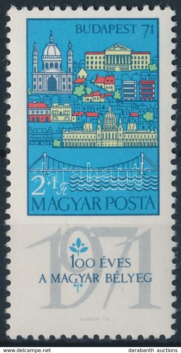 ** 1970 Budapest '71 Bélyeg 2+1Ft 'fehér Folt A Lépcsőn' Tévnyomattal - Autres & Non Classés