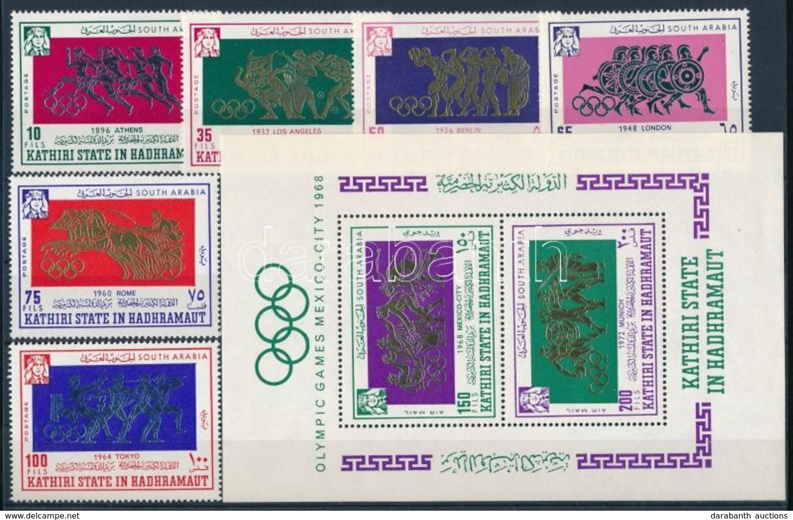 ** 1967 Nyári Olimpia Sor + Blokk Mi 175-182 - Autres & Non Classés