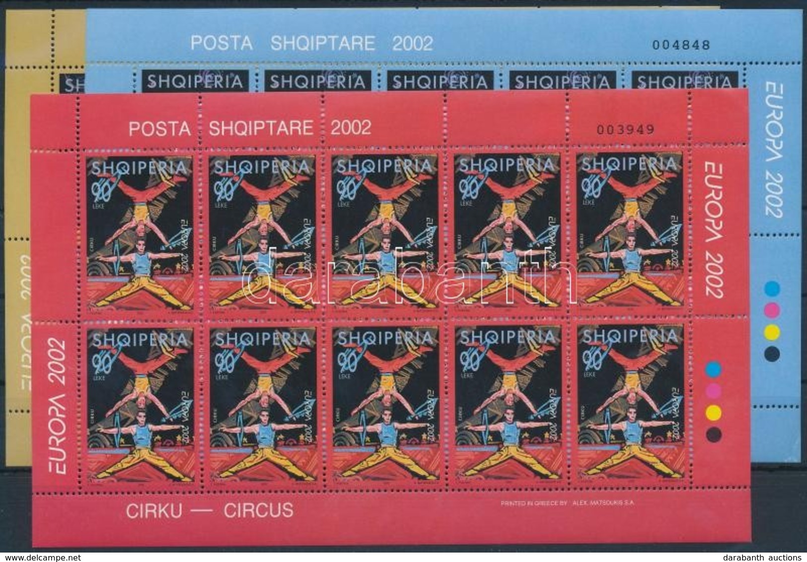 ** 2002 Europa CEPT, Cirkusz Kisív Sor Mi 2866-2868 - Altri & Non Classificati