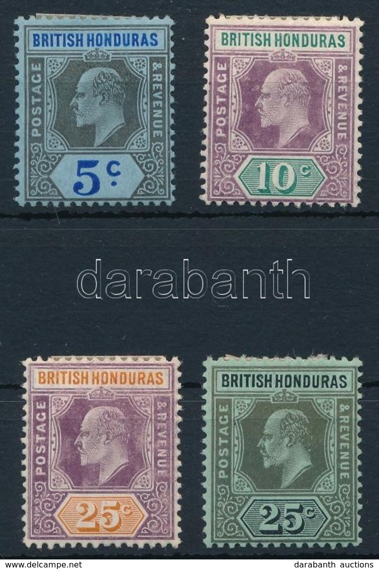 * Brit Honduras 1905 4 Klf Forgalmi Mi 57, 59-61 - Autres & Non Classés