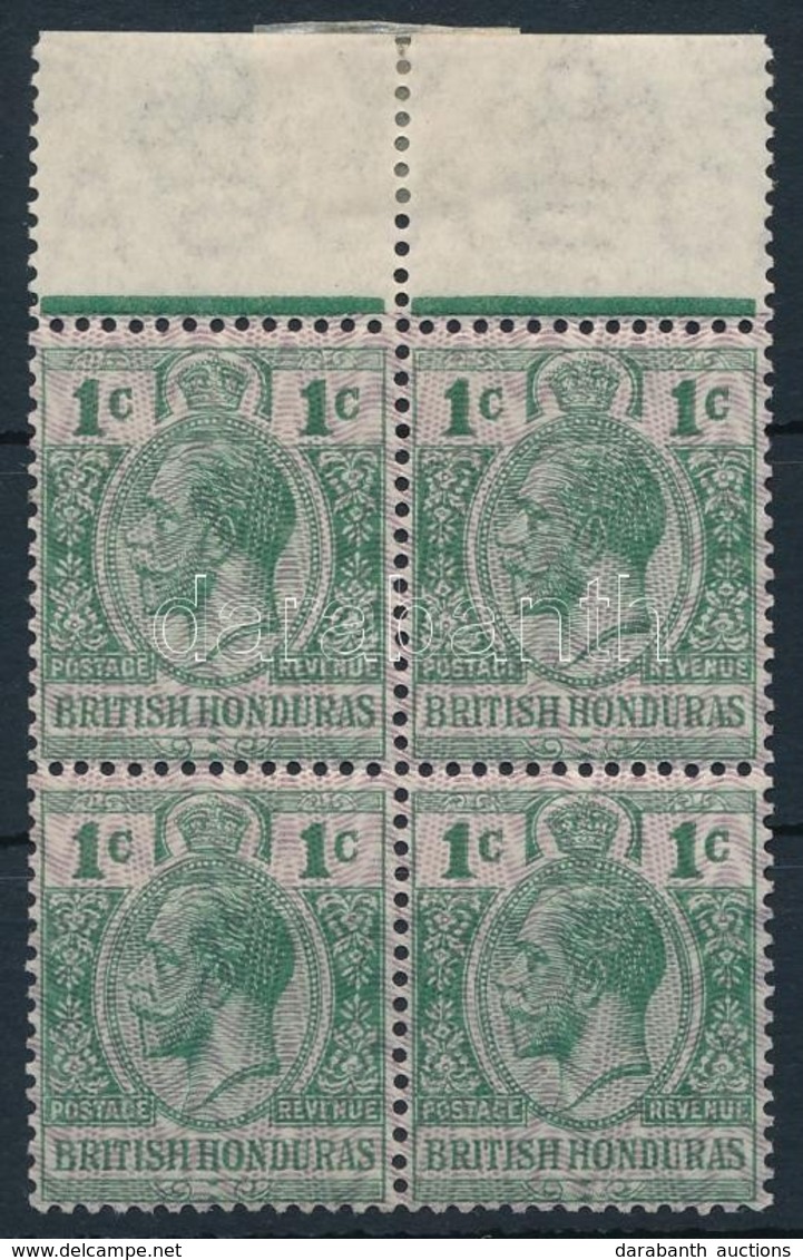 ** Brit Honduras 1915 Forgalmi ívszéli Négyestömb Mi 76 - Altri & Non Classificati