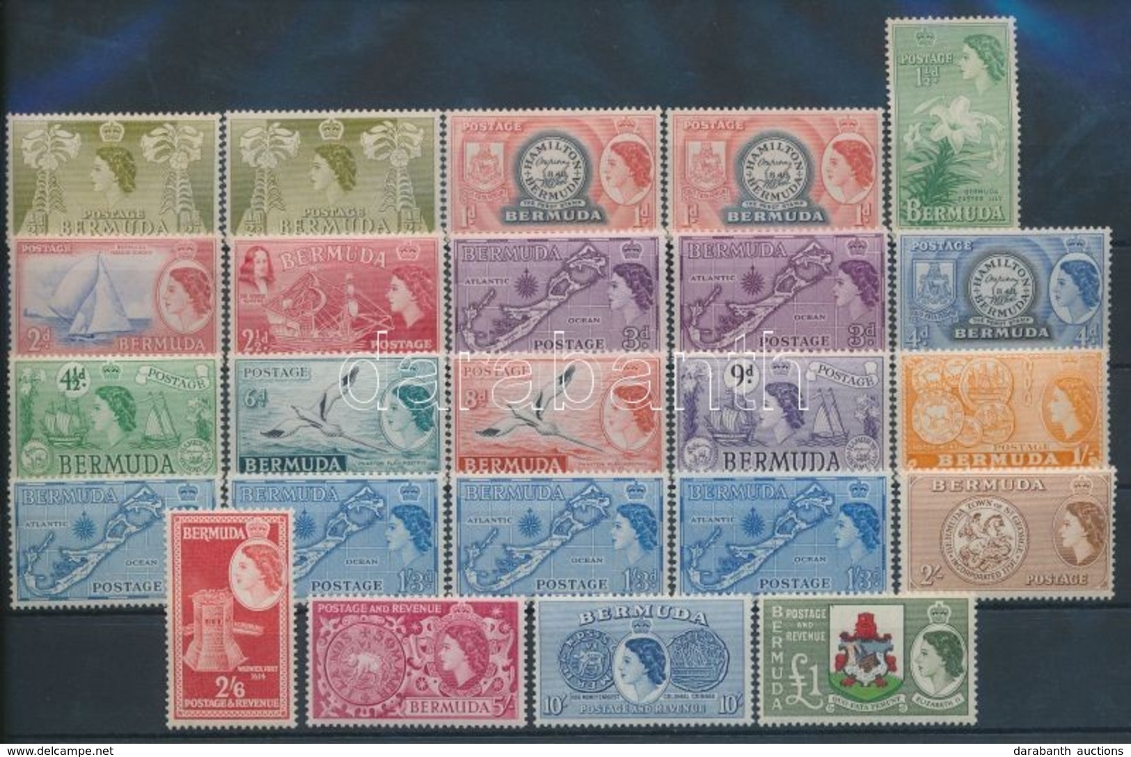 ** * 1953/1957 Forgalmi 2 Sor + Színváltozatok Mi 130-147 + 153-154 (Mi 130 Egyik Falcos) / Definitives With Colour Vari - Otros & Sin Clasificación