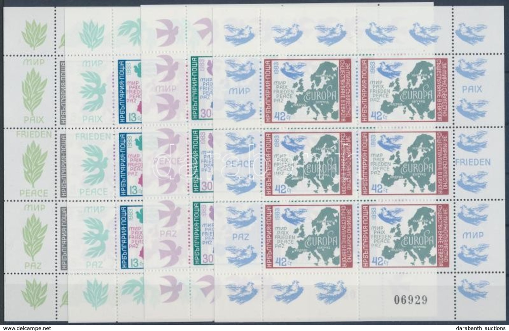 ** 1983 Európai Biztonság és Együttműködés Kisívsor Mi 3218-3221 - Autres & Non Classés