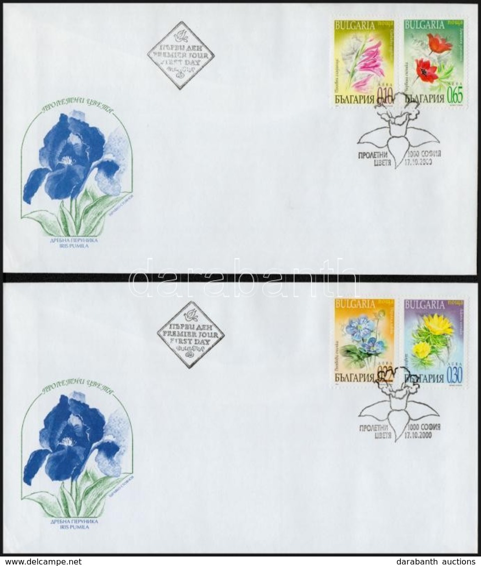 2000 Virágok Sor 2 Db FDC-n Mi 4488-4491 - Autres & Non Classés