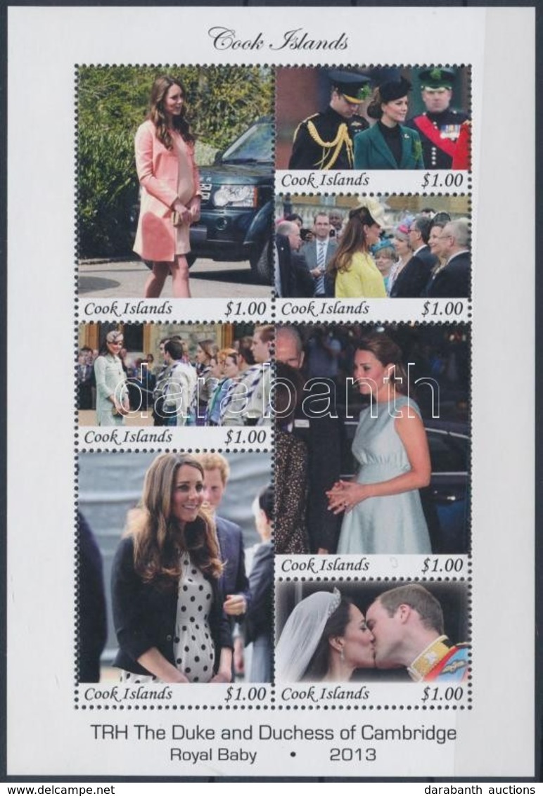 ** 2013 Royal Baby - A Kis Trónörökös 7 Bélyeget Tartalmazó Kisív - Autres & Non Classés