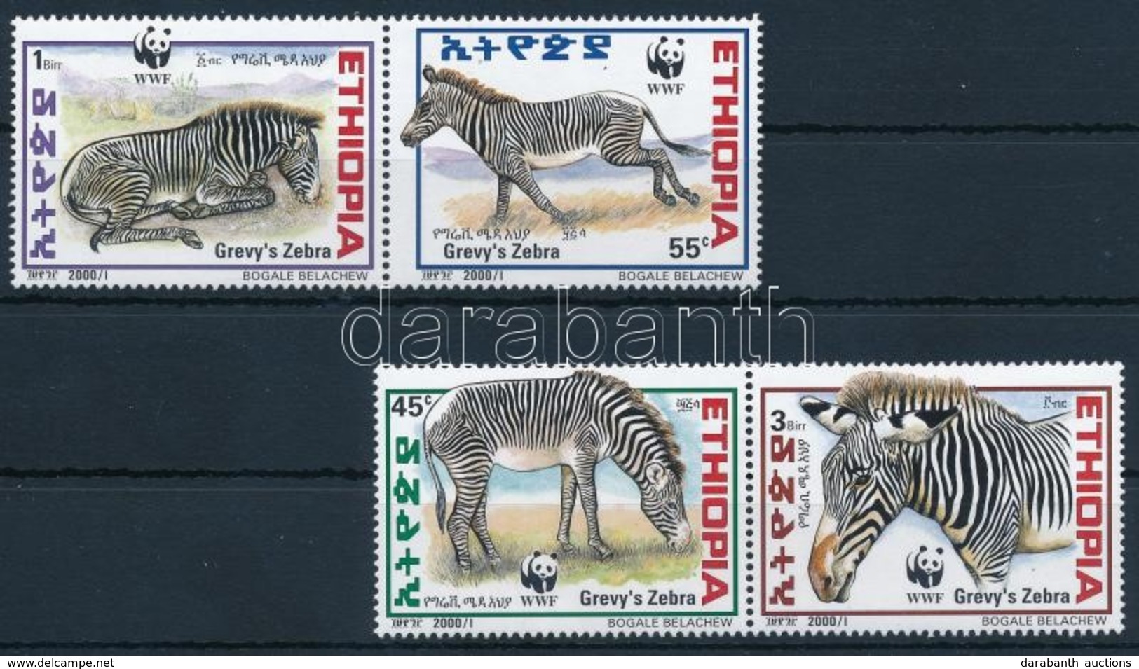 ** 2001 WWF: Grévy Zebra Sor Mi 1704-1707 - Other & Unclassified