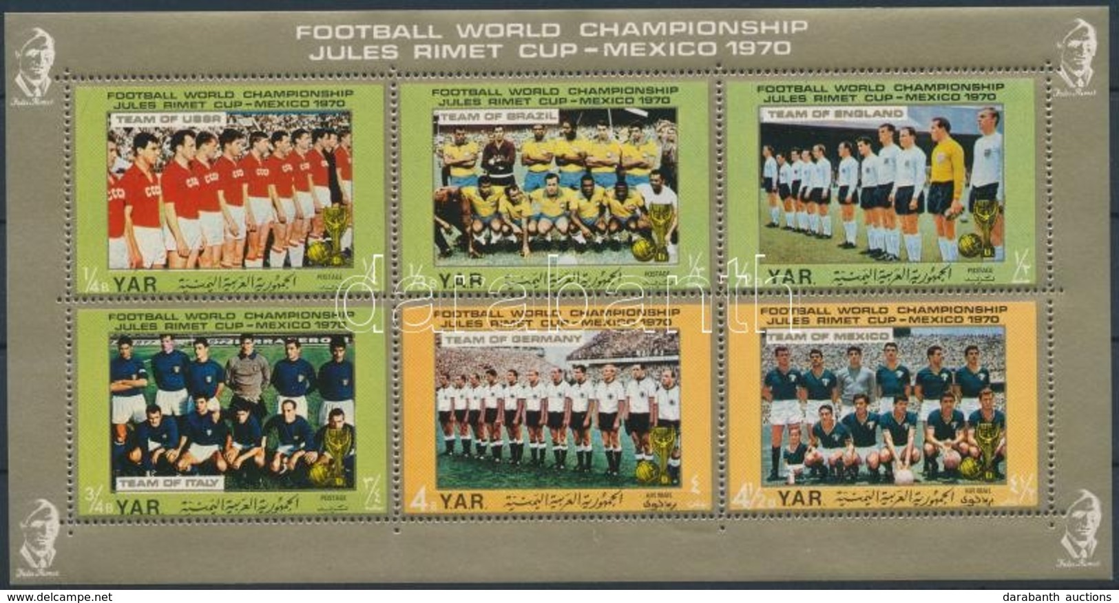 ** 1970 Futball Világbajnokság (IV.) Kisív Mi 1145-1150 - Autres & Non Classés