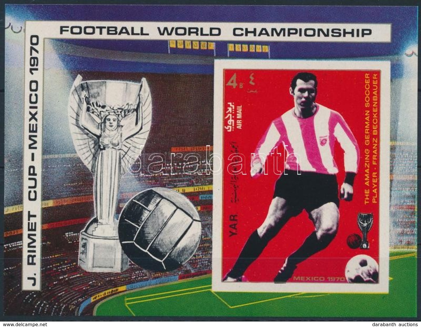 ** 1970 Futball Világbajnokság Vágott Blokk Mi 125 - Autres & Non Classés