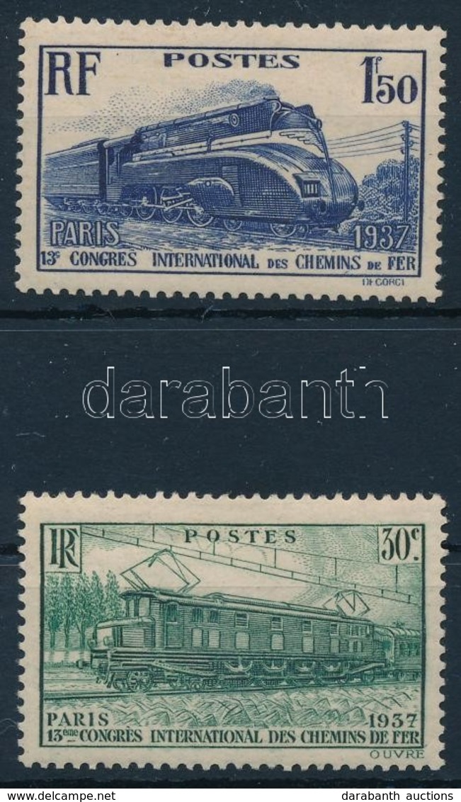 ** 1937 Vasúti Kongresszus Sor Mi 345-346 - Autres & Non Classés