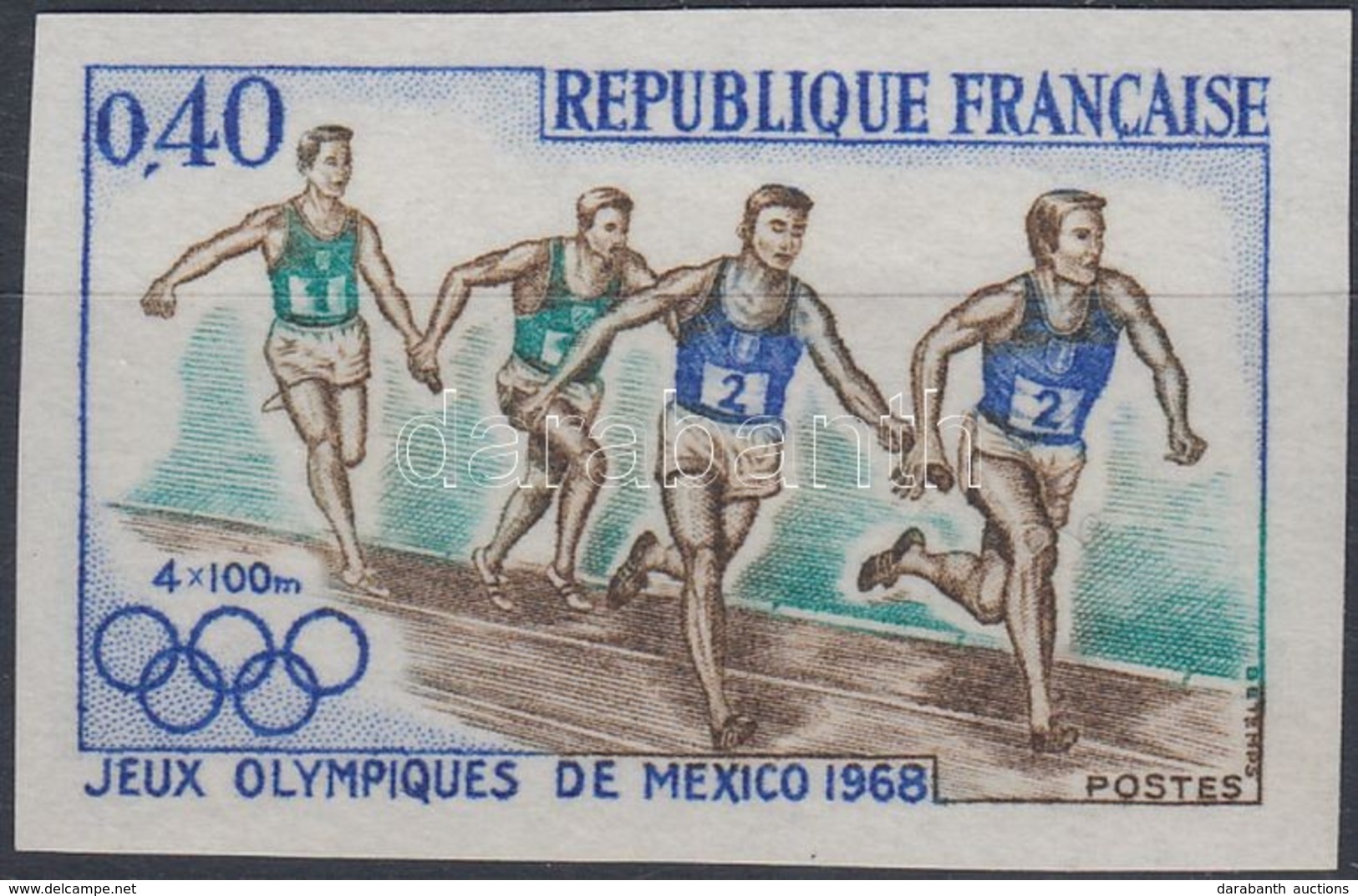** 1968 Mexikói Olimpia Vágott Bélyeg - Autres & Non Classés