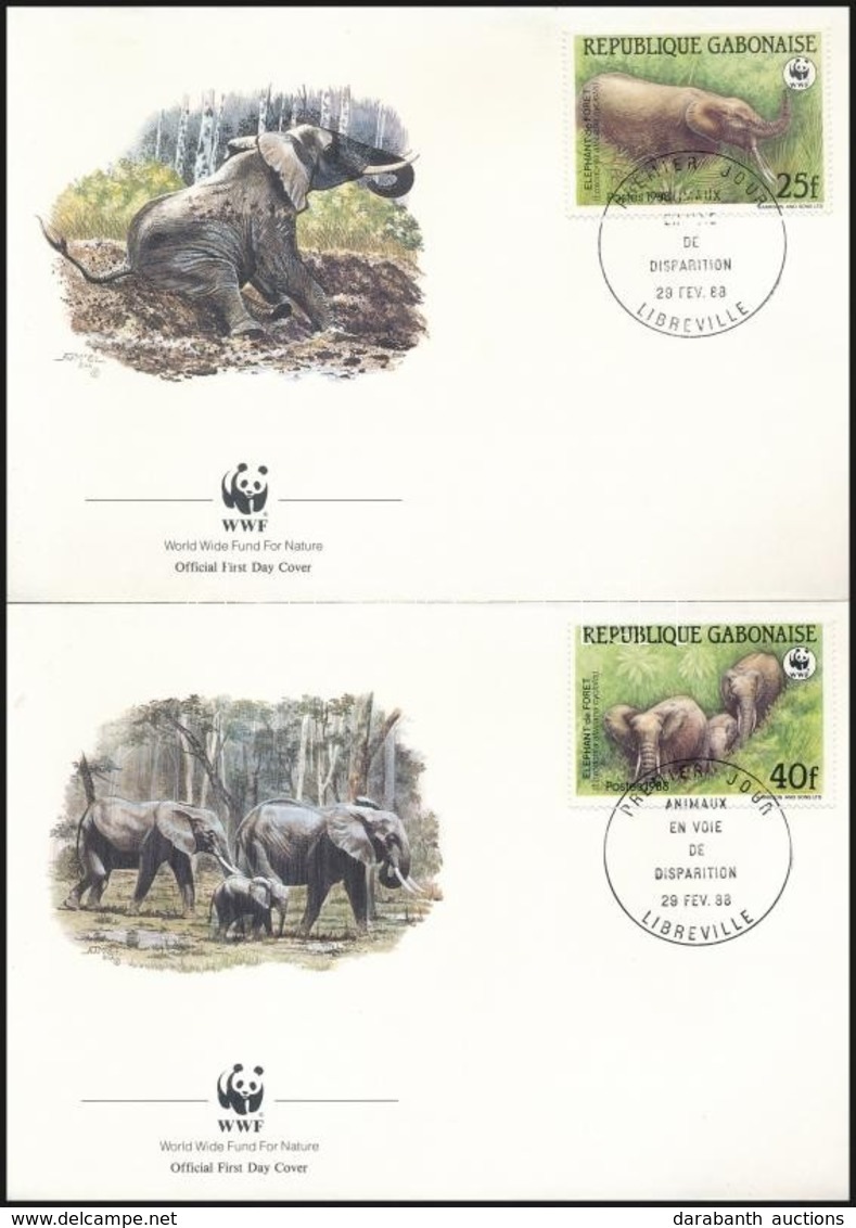 1988 WWF: Erdei Elefánt Sor 4 Db FDC-n Mi 1009-1012 - Autres & Non Classés