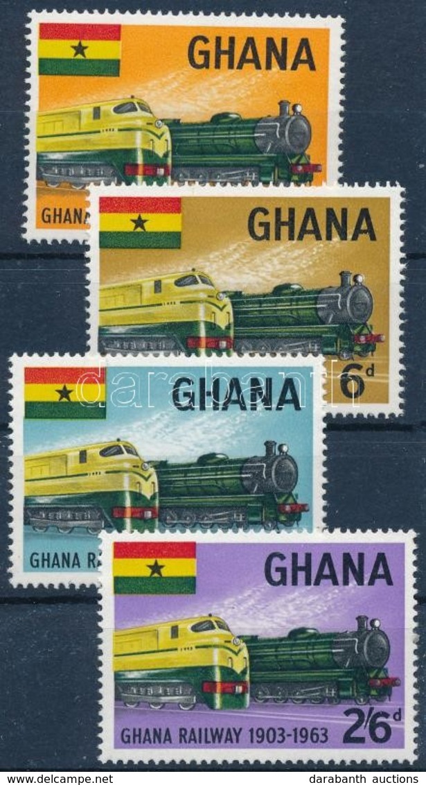 ** 1963 60 éves A Ghánai Vasút Sor Mi 162-165 - Autres & Non Classés