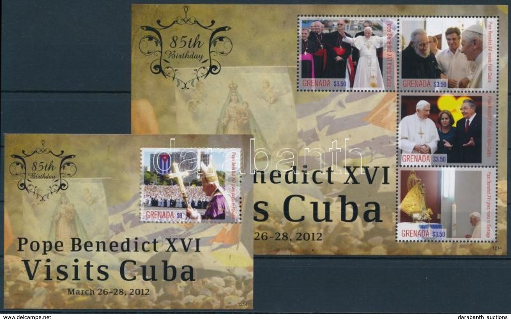 ** 2012 XVI. Benedek Pápa Kubai Látogatása Kisív + Blokk Mi 6498-6501 + 819 - Autres & Non Classés