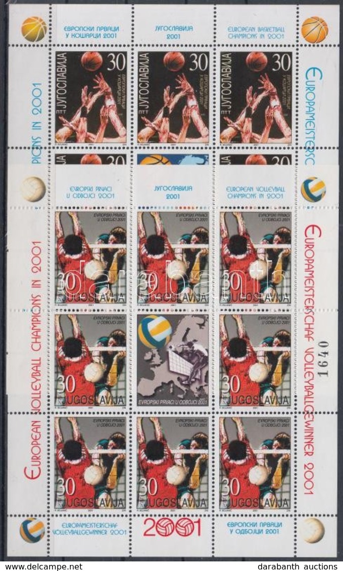 ** 2001 Európa-bajnokság Kisívpár Mi 3044-3045 - Andere & Zonder Classificatie