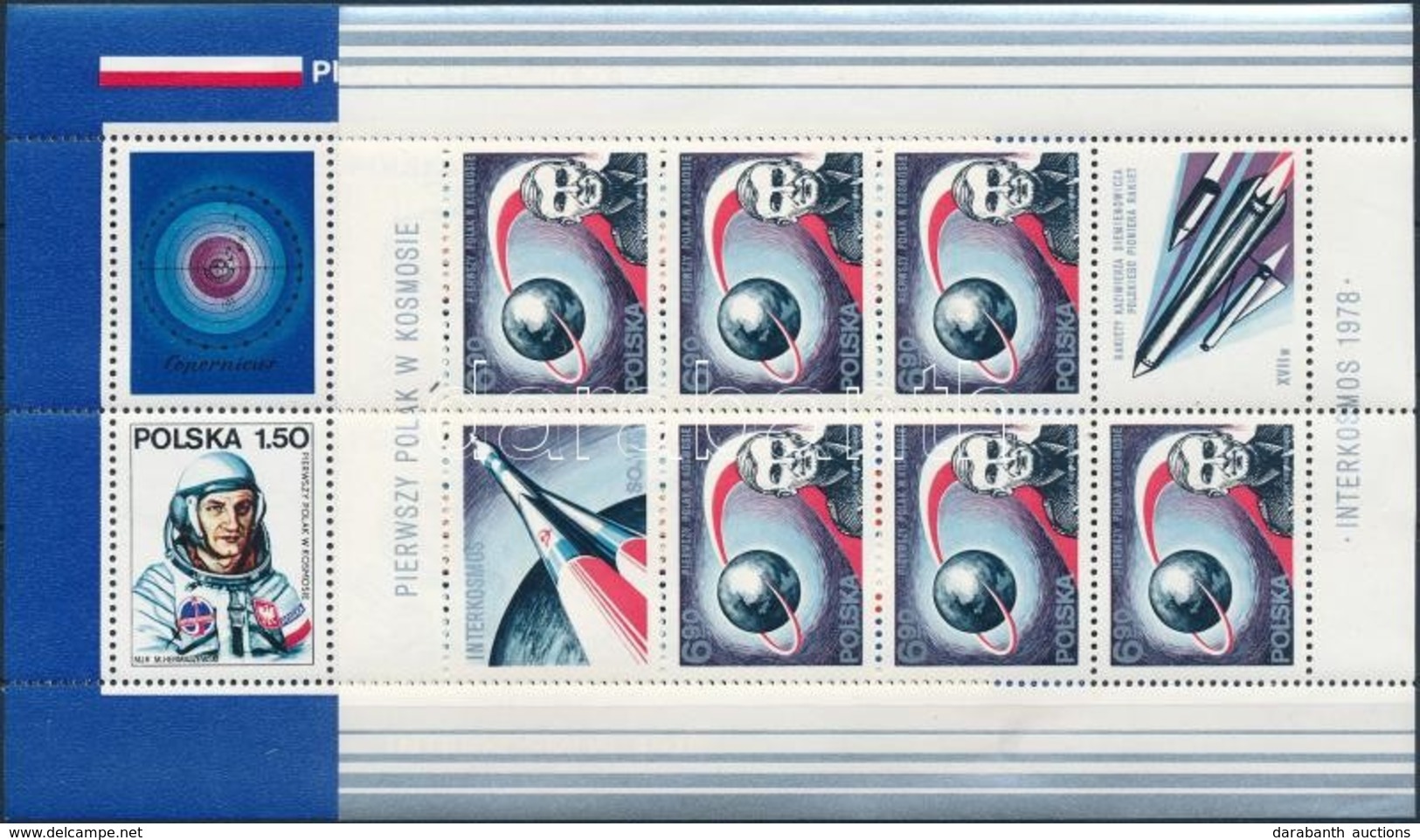 * 1978 Űrkutatás, Első Lengyel űrhajós Blokk Sor Mi 70-71 - Autres & Non Classés