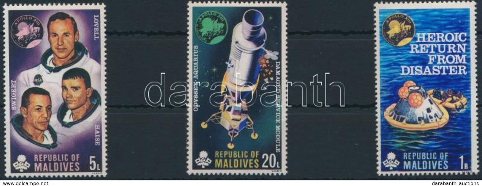 ** 1971 Űrutazás: Apollo-13 Sor Mi 367-369 - Autres & Non Classés