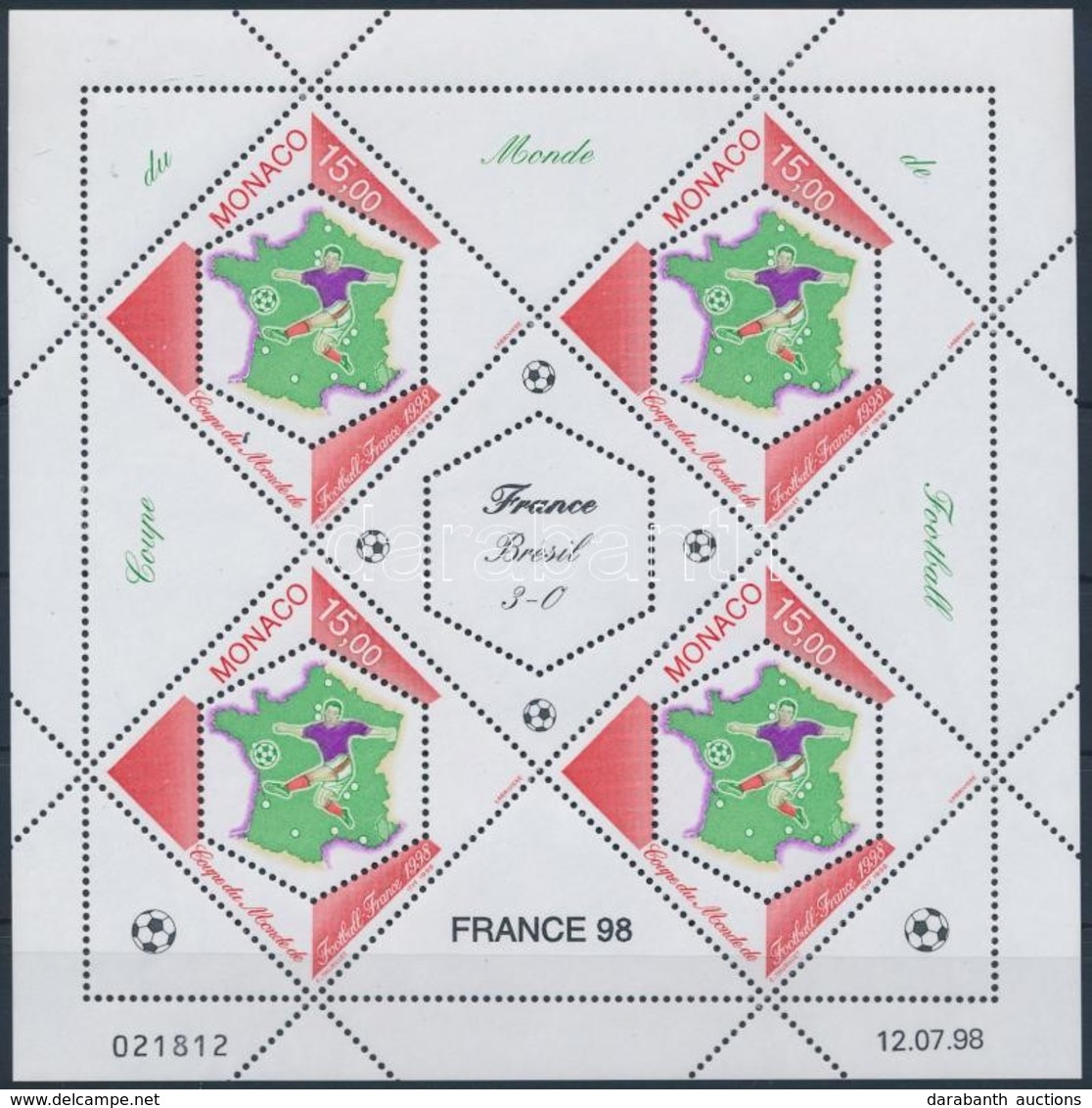 ** 1998 Labdarúgás Kisív Mi 2418 - Autres & Non Classés