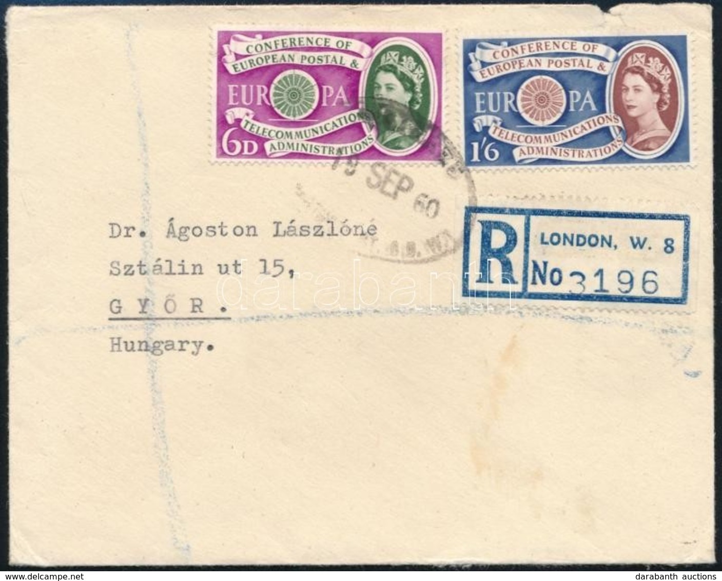 1960 Európa CEPT Ajánlott FDC Magyarországra - Autres & Non Classés