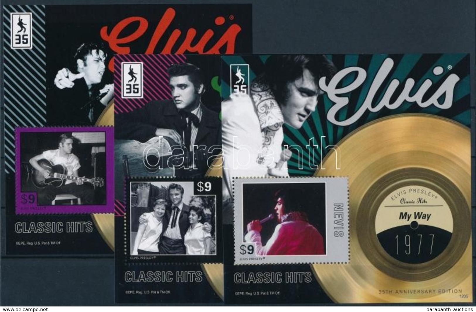** 2012 Elvis Presley 3 Klf Blokk Mi 316-318 - Autres & Non Classés
