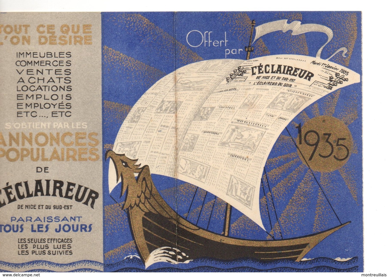 Petit Calendrier  L'éclaireur Du Soir, De 1935, Journal D'annonces Populaires, éclaireur Du Dimanche, éclaireur Agricole - Small : 1921-40