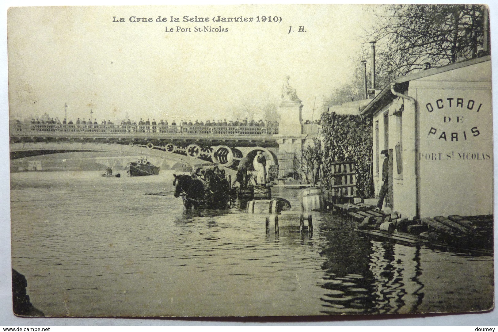 LE PORT St NICOLAS. - LA CRUE DE LA SEINE JANVIER 1910 - PARIS - Arrondissement: 01