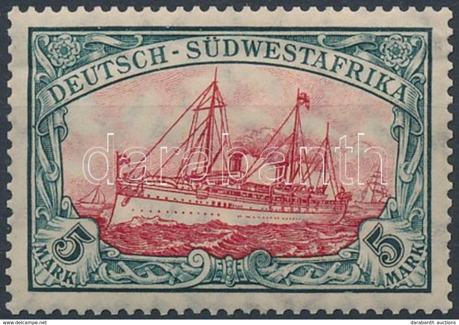 ** Deutsch-Südwestafrika 1906 Császári Jacht Mi 32Ab (gumihiba) - Autres & Non Classés