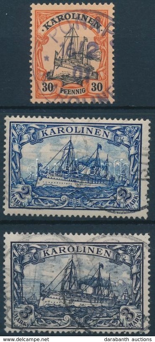 O Karolinen 1900 Mi 12, 17-18 - Autres & Non Classés