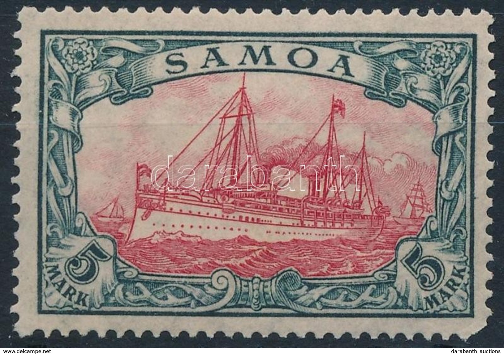 ** Samoa 1915 Császári Jacht Sor Záróértéke Mi 23 II B (sarokfog Hiba / Corner Missing) - Autres & Non Classés