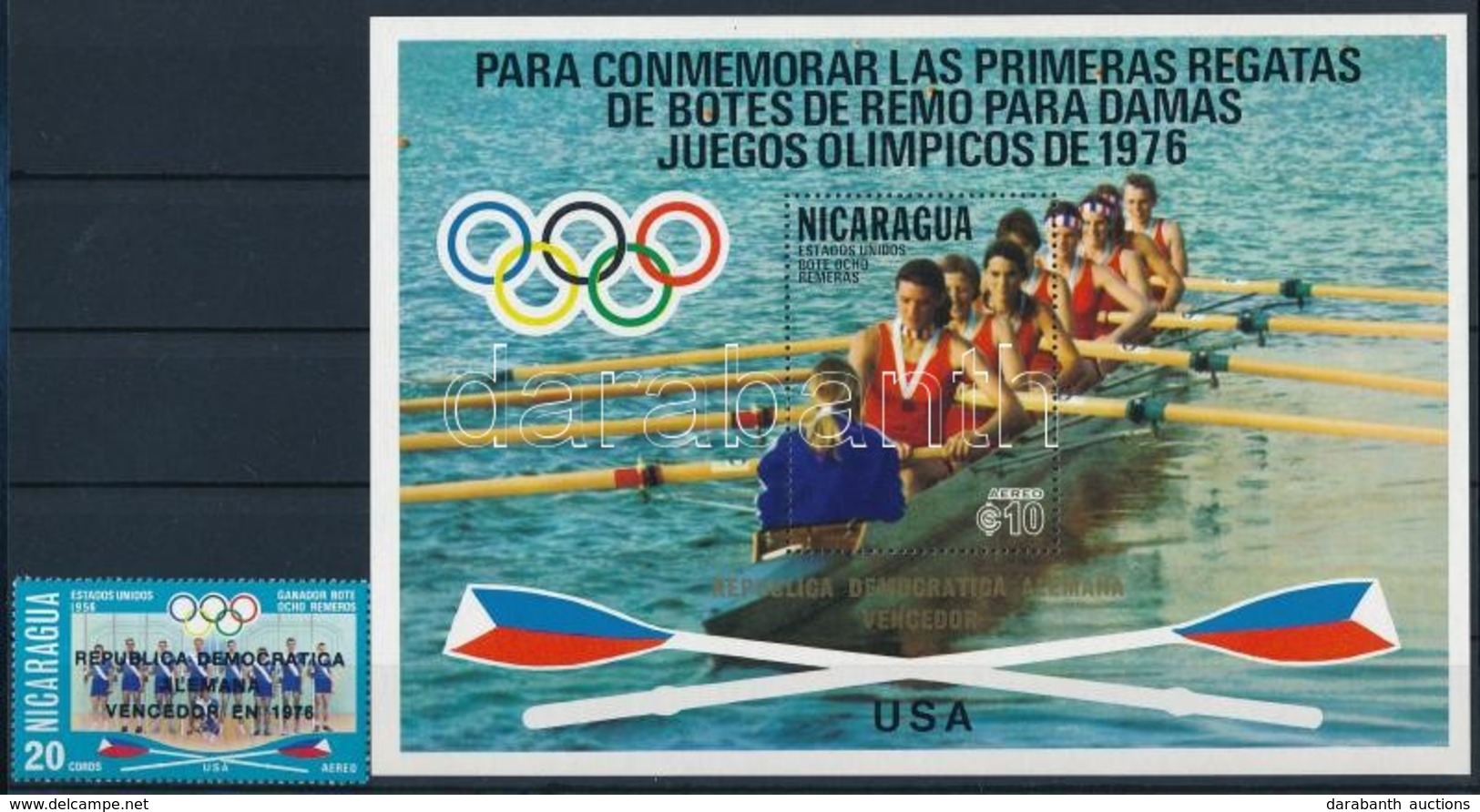 ** 1976 Montreali Nyári Olimpia Felülnyomással Mi 1959 + Blokk Mi 95 - Autres & Non Classés