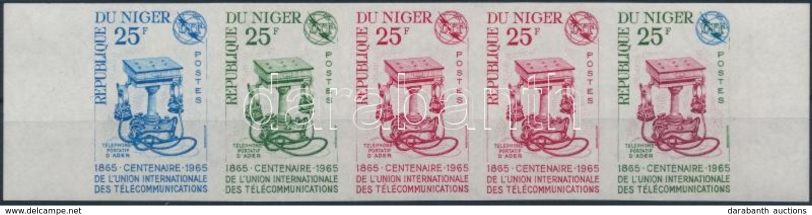 ** 1965 A Nemzetközi Telekommunikációs Unió Színpróba Vágott ötöscsík Mi 99 - Autres & Non Classés