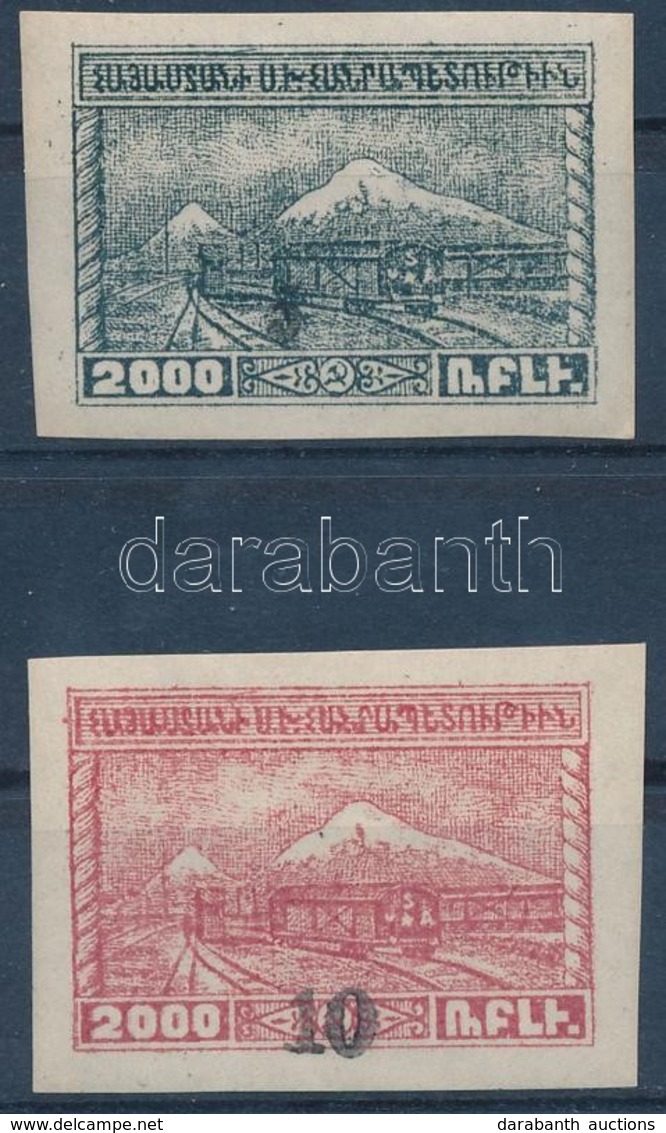 ** 1921 Tájak 2 érték Felülnyomással Mi 163-164 - Other & Unclassified