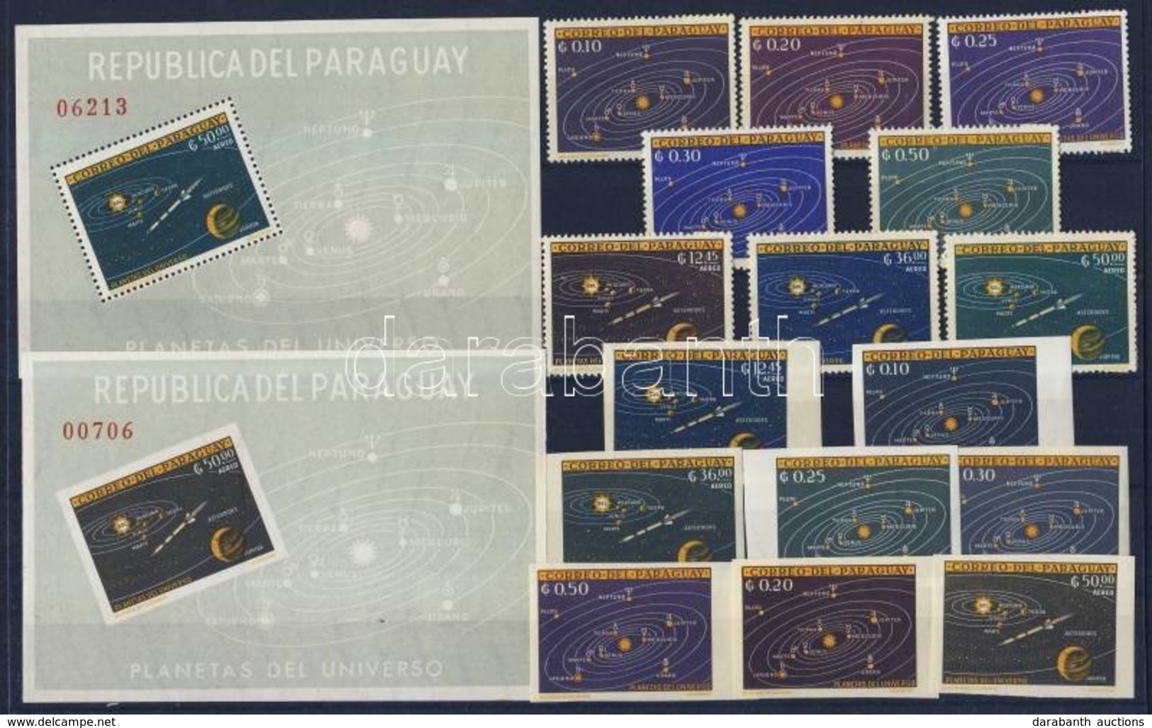 ** 1962 Naprendszer Fogazott + Vágott Sor Mi 1134-1149 + Fogazott + Vágott Blokk Mi 32-33 - Autres & Non Classés