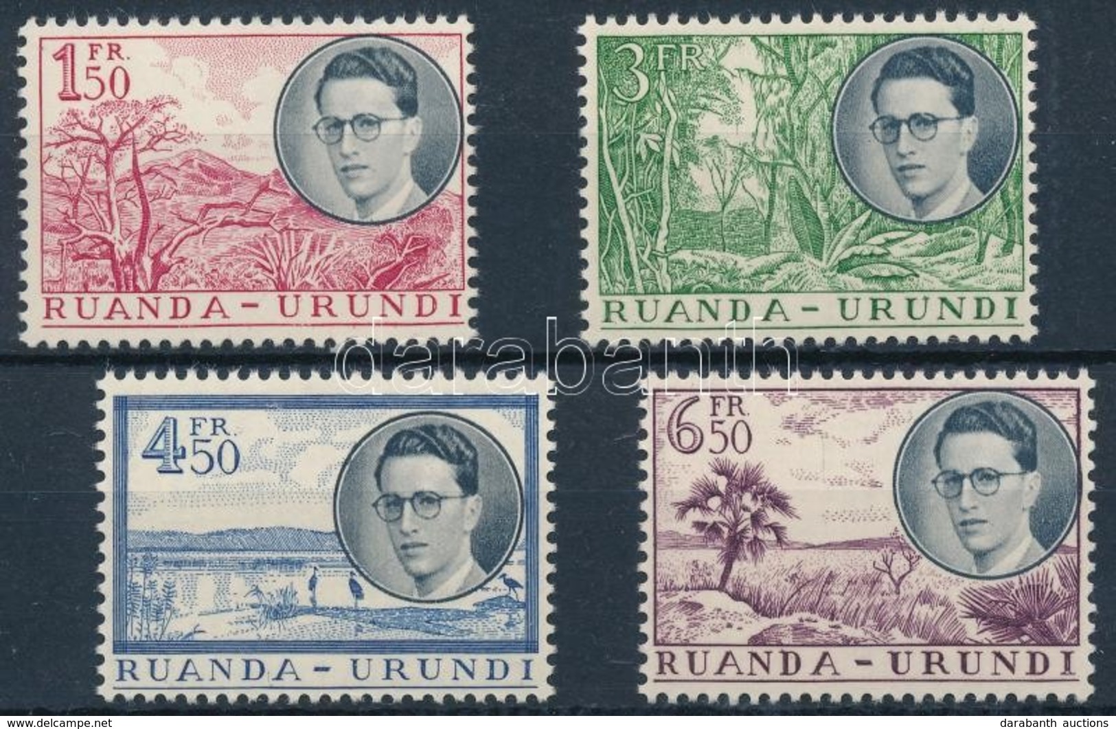 ** 1955 I. Baldwin Király Látogatása Sor Mi 426-428 - Autres & Non Classés