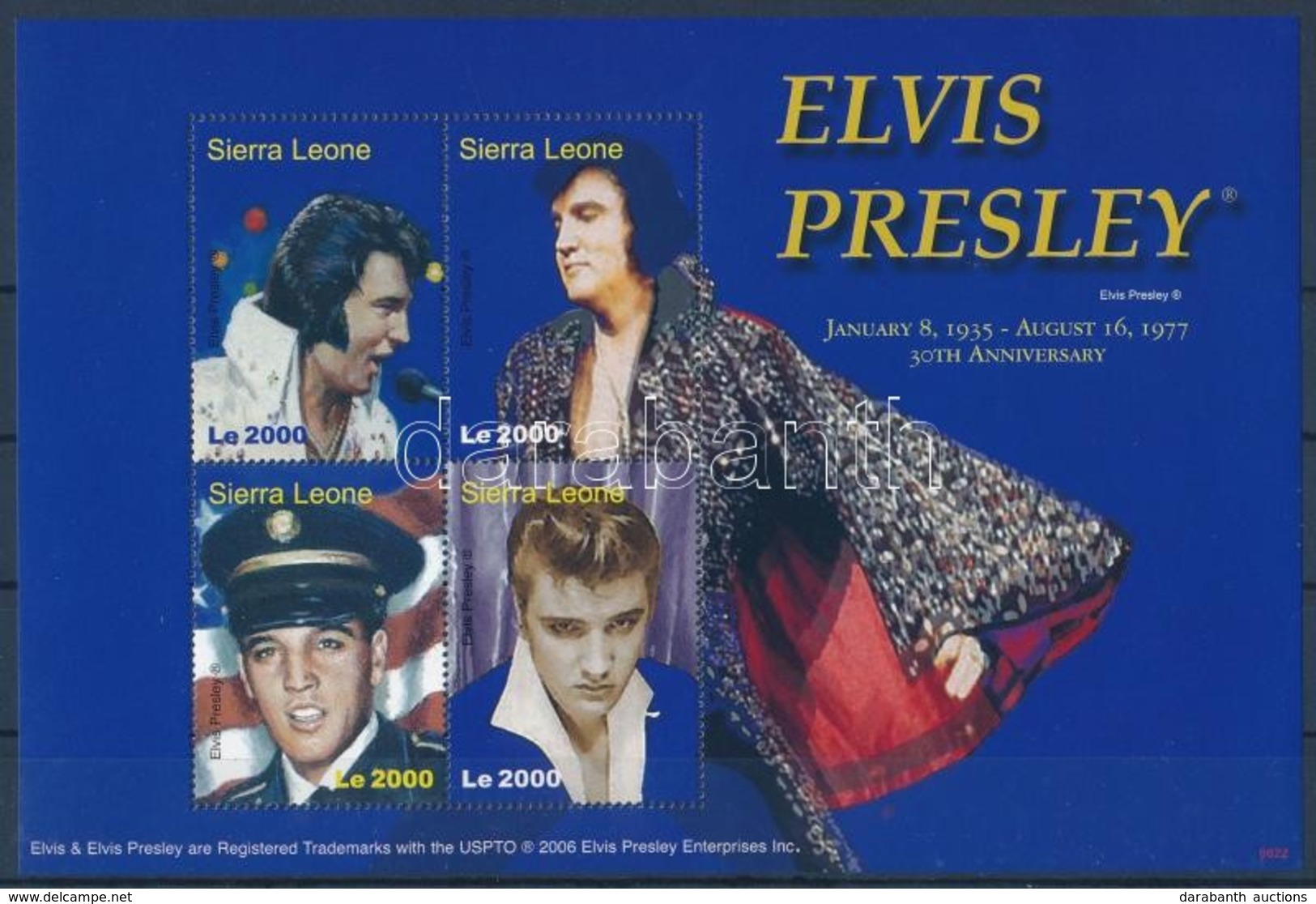 ** 2006 Elvis Presley Kisív Mi 4947-4950 - Autres & Non Classés