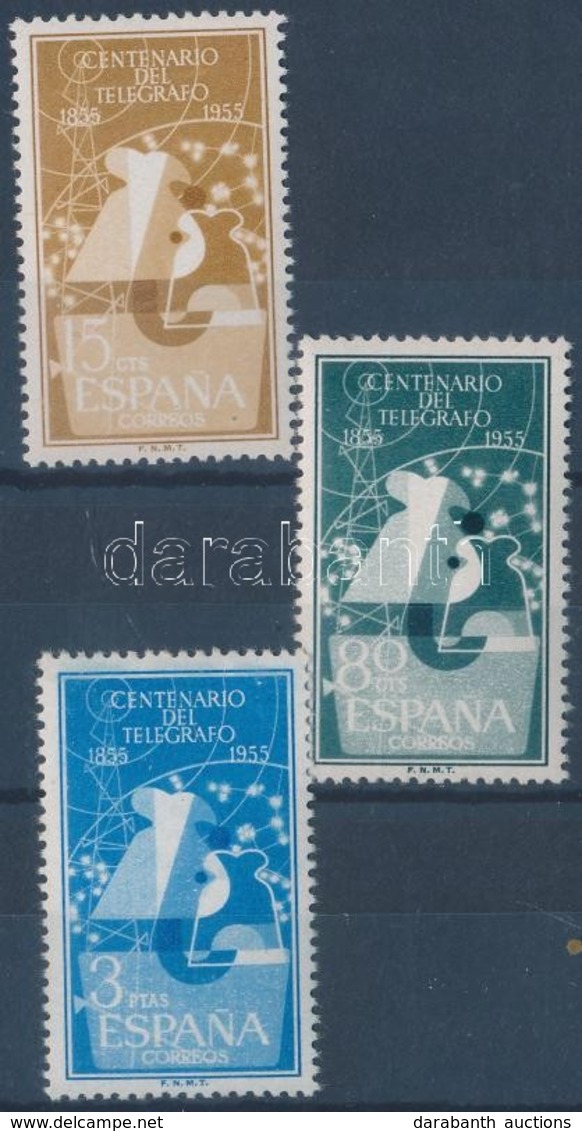 ** 1955 100 éves A Távírás Sor Mi 1065-1067 - Altri & Non Classificati