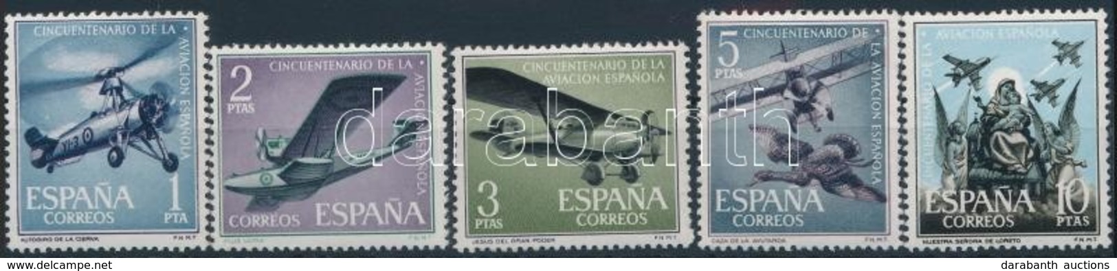 ** 1961 50 éves A Spanyol Légi Közlekedés Sor Mi 1296-1300 - Autres & Non Classés