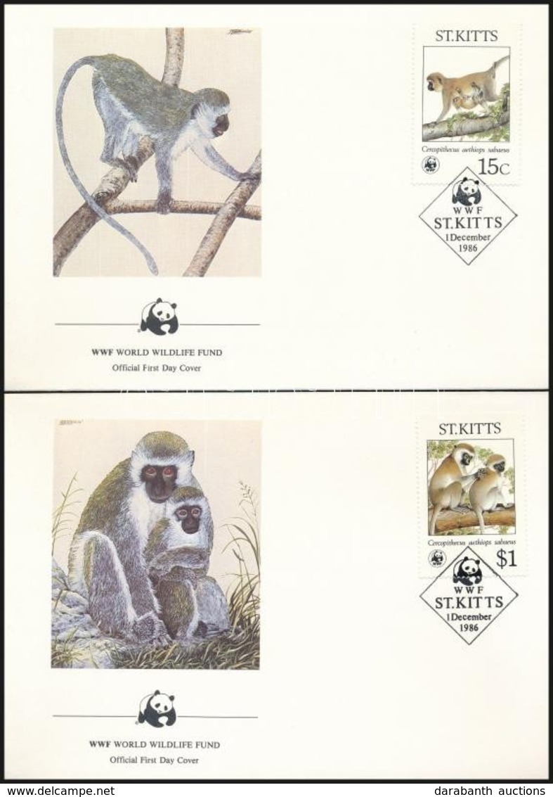 1986 WWF: Majom Sor 4 Db FDC-n Mi 184-187 - Autres & Non Classés