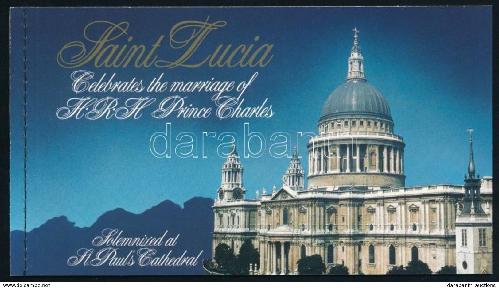 ** 1981 Károly Herceg és Lady Diana Esküvője Bélyegfüzet Mi 547-549 - Autres & Non Classés
