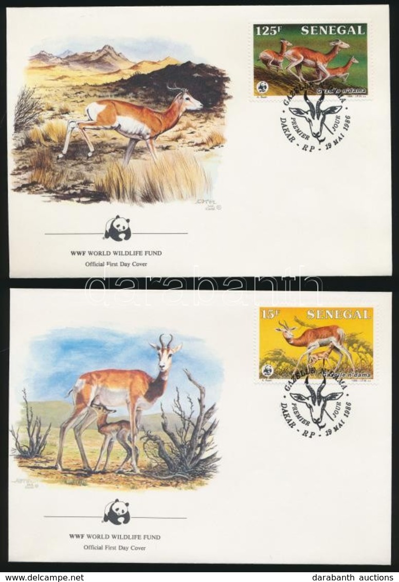 1986 WWF: Gazella Sor Mi 875-878 4 Db FDC-n - Autres & Non Classés