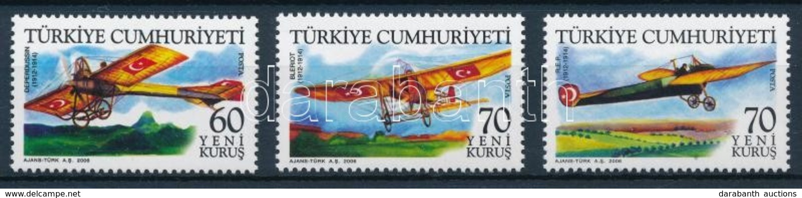 ** 2006 A Török Légierő Történelmi Repülőgépei Sor Mi 3526-3528 - Altri & Non Classificati