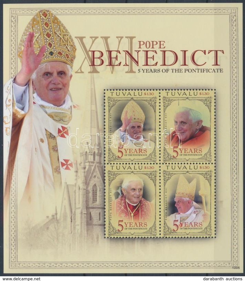 ** 2009 XVI. Benedek Pápa Kisív Mi 1559-1562 - Autres & Non Classés