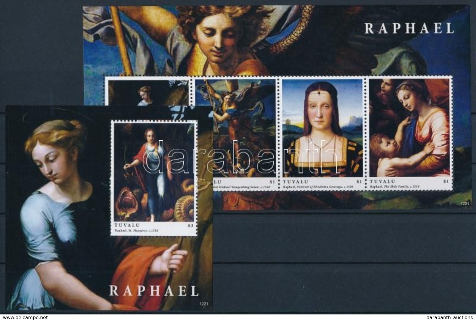 ** 2012 Raffaello Festmények Kisív Mi 1860-1863 + Blokk Mi 192 - Autres & Non Classés