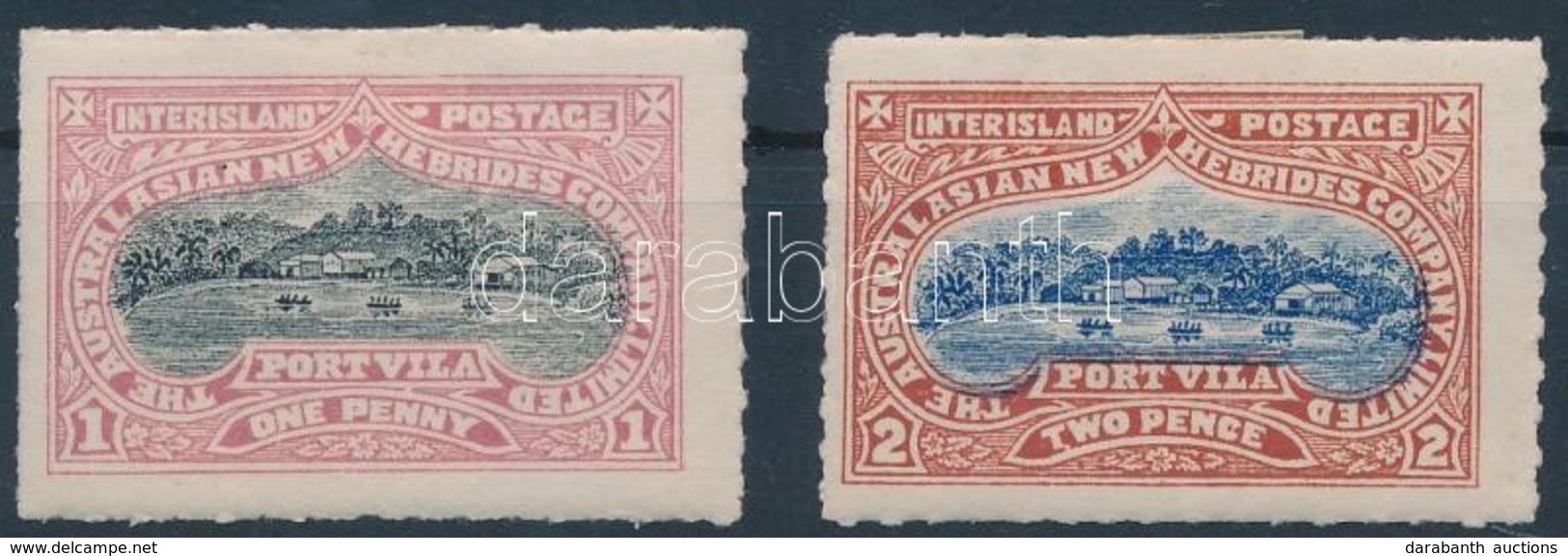 * Australasian New Hebrides 1897 Helyi Kiadás Pár - Other & Unclassified