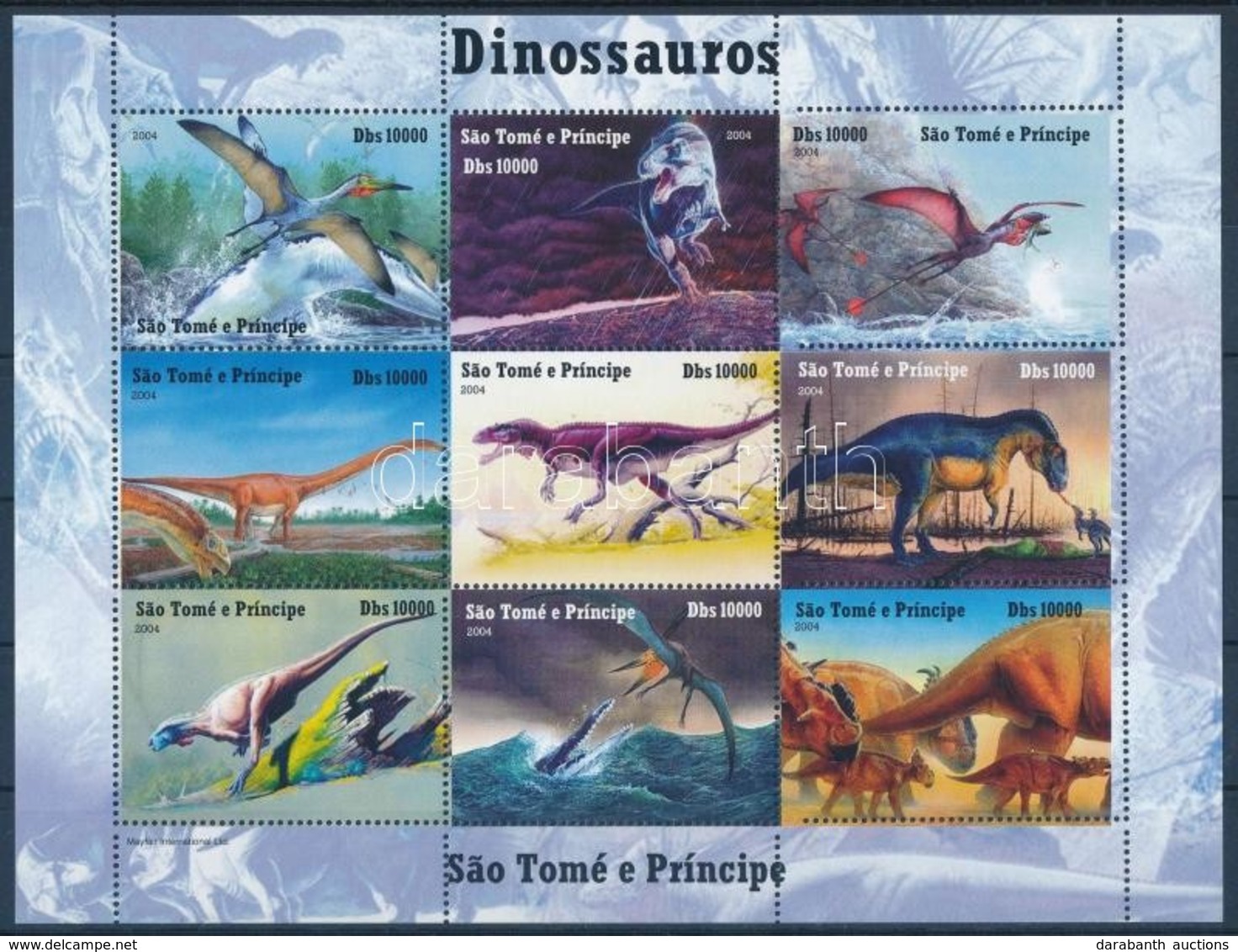 ** Sao Tomé és Principé 2004 Ősállatok: Dinoszauruszok - Autres & Non Classés