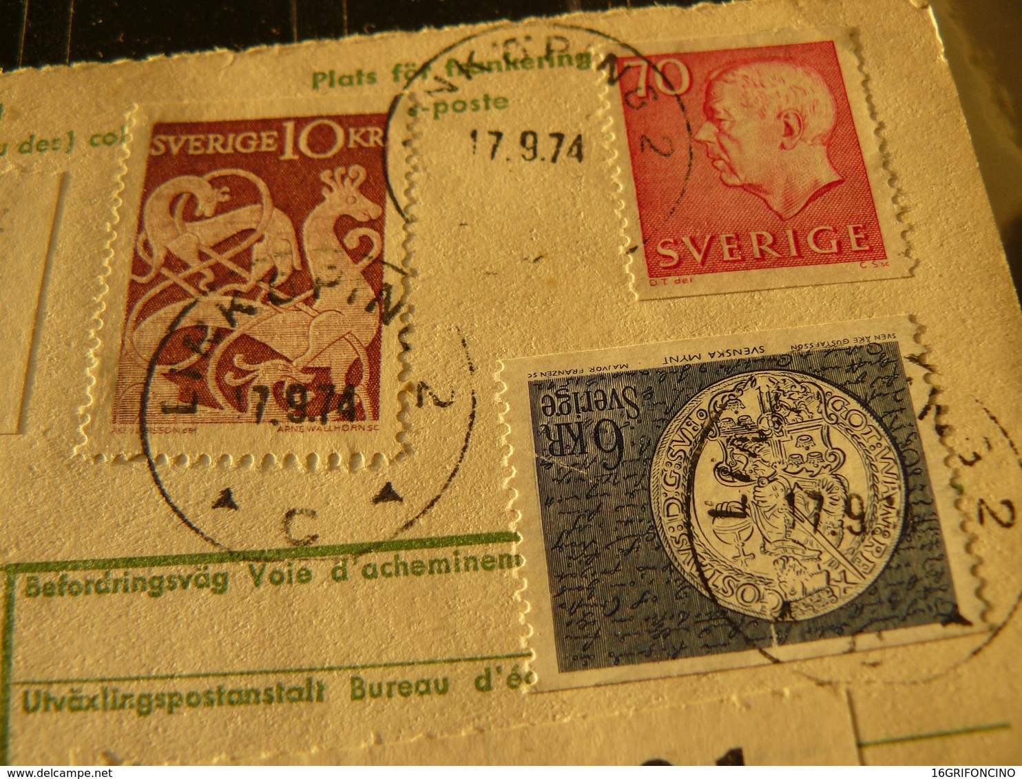 1974..BEAUTIFULS POSTAGESTAMPS OF SVERIGE ON POSTAL DOCUMENT TO ITALY..//..BEI FRANCOBOLLI SVEDESI X ITALIA - Sonstige & Ohne Zuordnung