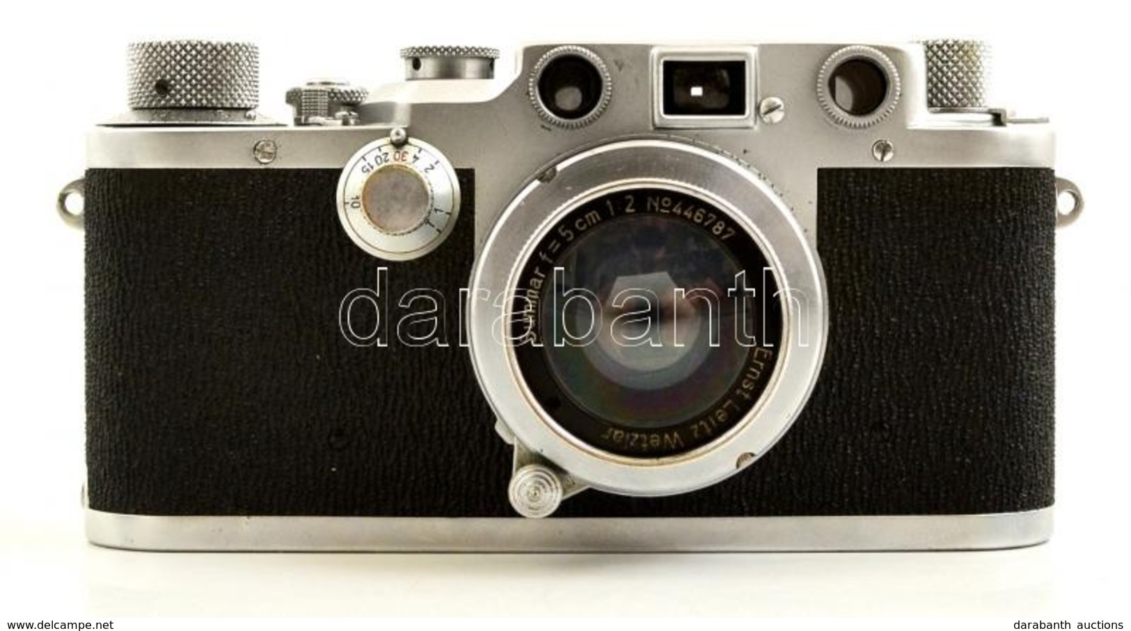 1949 E. Leitz Leica IIIc Fényképezőgép, Summar F=5cm 1:2 Objektívvel, Erdeti Bőr Tokjában, Eredeti Használati Utasítássa - Appareils Photo